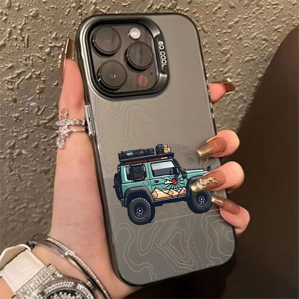 X Phone Accessories - 심플 자동차 패턴 폰 케이스 아이폰