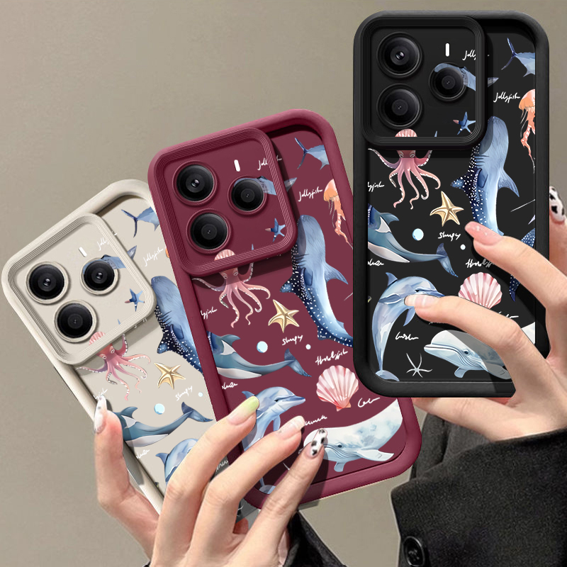 귀여운 돌고래 무늬 소프트 케이스 샤오미 레드미 노트  - X Phone Accessories 리뷰 및 가격