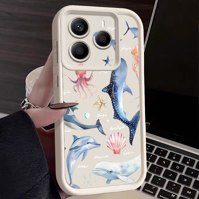 귀여운 돌고래 무늬 소프트 케이스 샤오미 레드미 노트  - X Phone Accessories 리뷰 및 가격