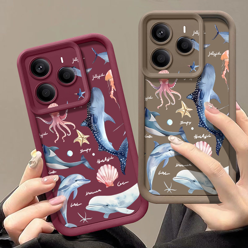 귀여운 돌고래 무늬 소프트 케이스 샤오미 레드미 노트  - X Phone Accessories 리뷰 및 가격