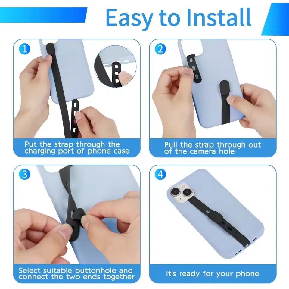 휴대용 실리콘 전화 스트랩 조정 가능한 분실 방지 전화 - Phone Accessories Pouch 리뷰 및 가격