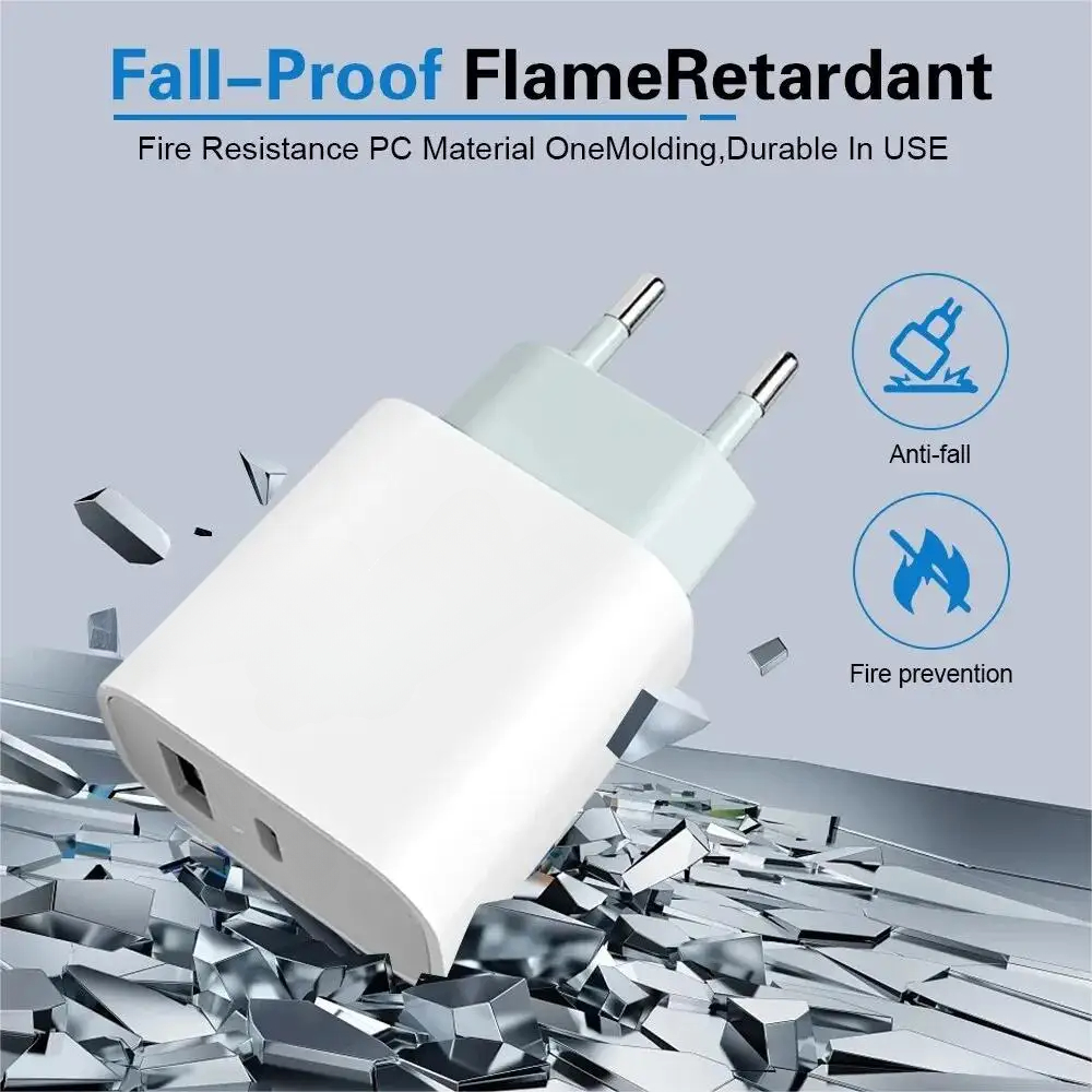 iPhone 고속 충전기 20w + 20w 벽 유형 C - Phone Accessories Supplier 리뷰 및 가격