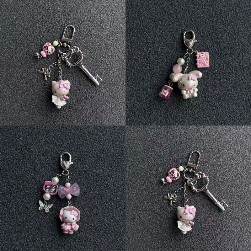 카와이 헬로 키티 핑크 고양이 리본 키 가방 펜던트 애 - Phone Accessories Supplier 리뷰 및 가격
