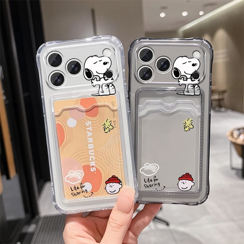 애니메이션 스누피 소프트 카드 슬롯 포켓 폰 케이스 아 - Phone Accessories Supplier 리뷰 및 가격