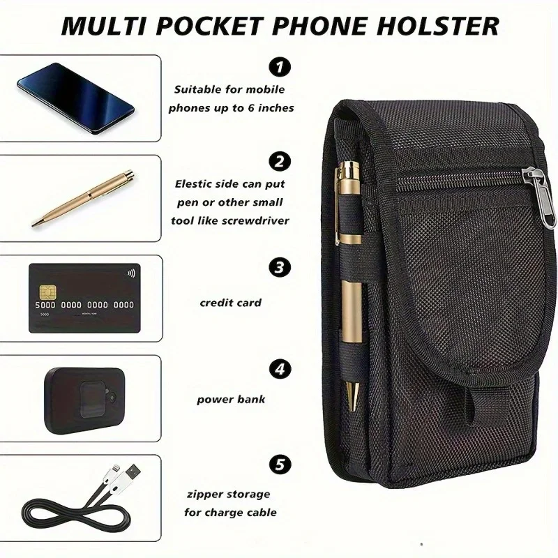 6.3인치 다기능 휴대폰 가방 옥스포드 원단 포켓 휴대 - Phone Accessories Pouch 리뷰 및 가격