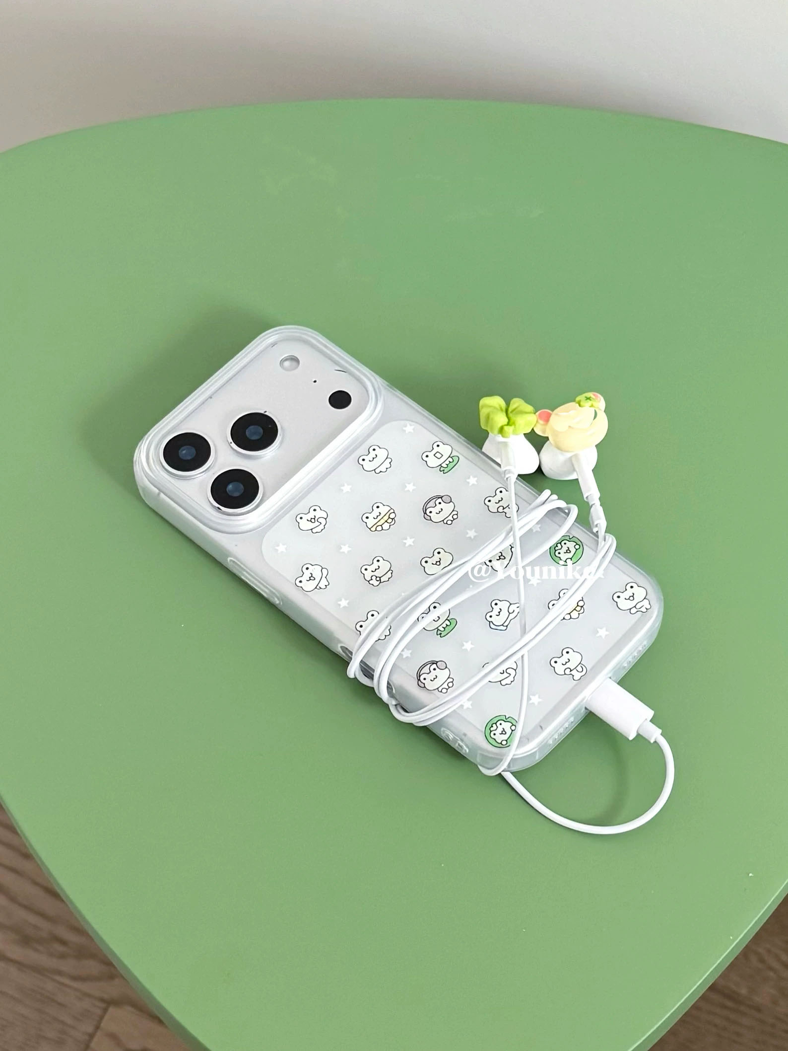 풀스크린 귀여운 개구리 별 무늬 카와이 폰 케이스 아이 - Phone Accessories Display 리뷰 및 가격