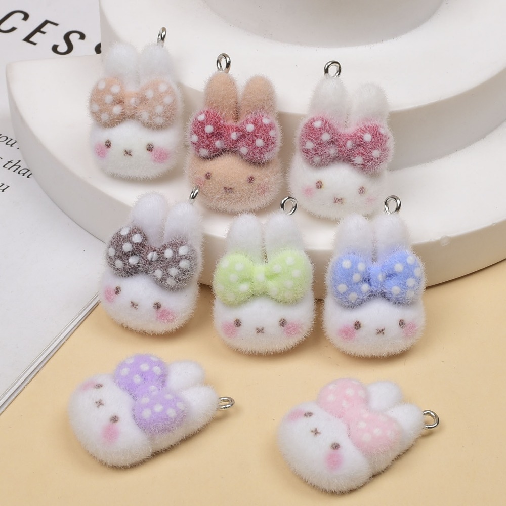 10PCS Kawaii Miffy Flocking 토끼 - Phone Accessories Supplier 리뷰 및 가격