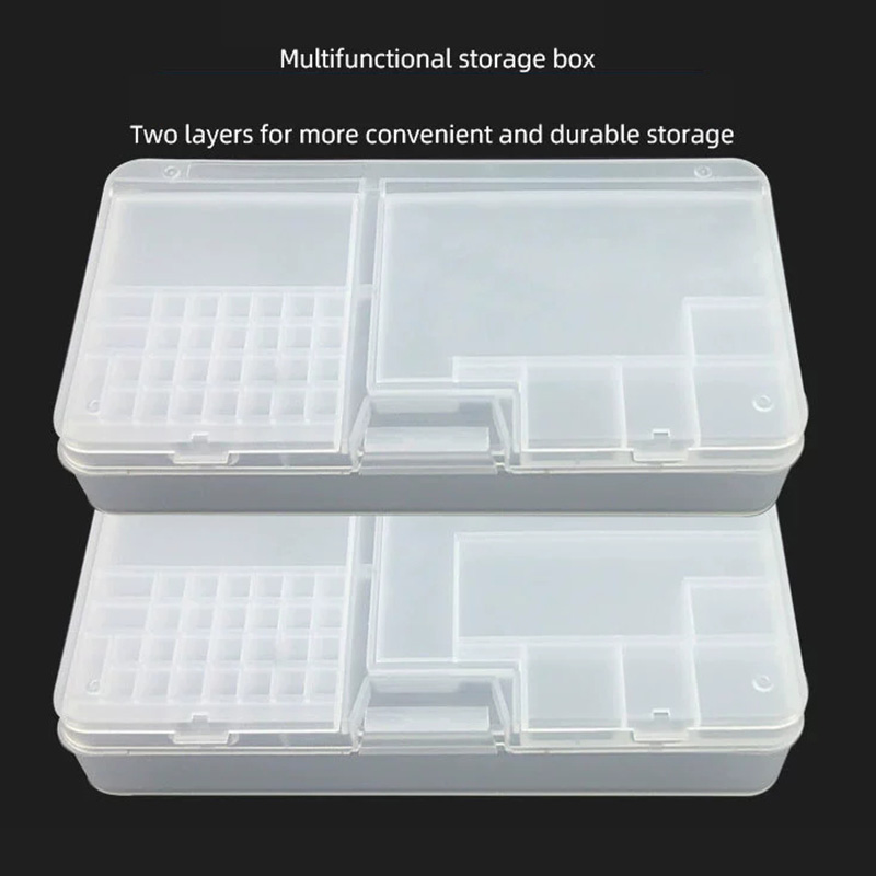 이중층 전자 투명 플라스틱 부품 보관함 나사 액세서리  - Phone Accessories And Repairs 리뷰 및 가격