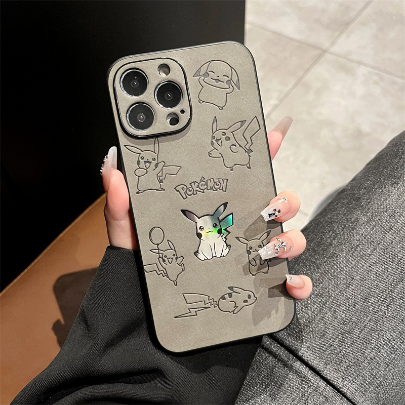 만화 피카츄 인조 가죽 레이저 폰 케이스 (아이폰 15 - X Phone Accessories 리뷰 및 가격