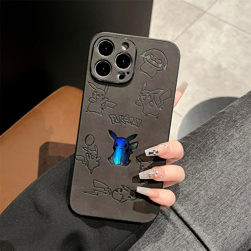 만화 피카츄 인조 가죽 레이저 폰 케이스 (아이폰 15 - X Phone Accessories 리뷰 및 가격