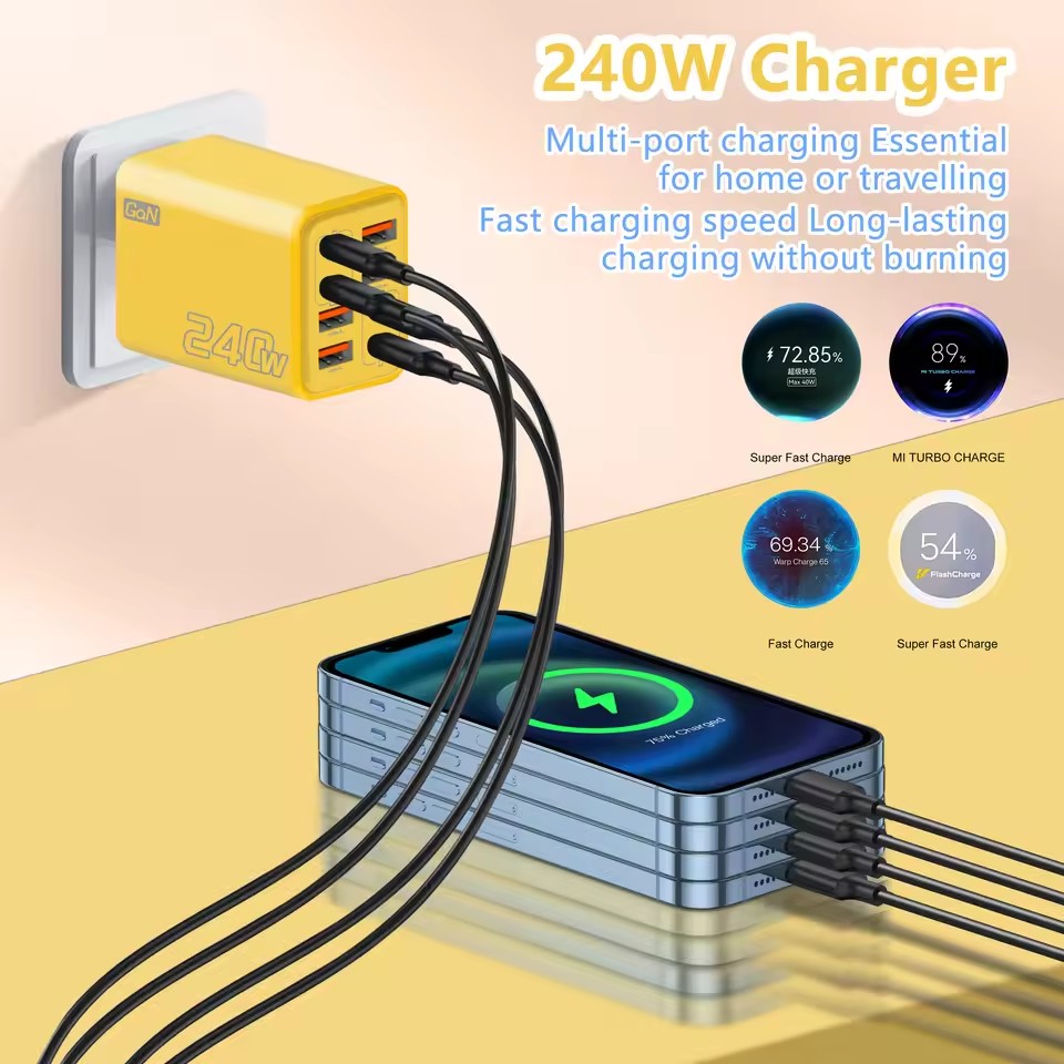 8 in 1 GaN USB C 데스크탑 충전기 240W - Phone Accessories Supplier 리뷰 및 가격