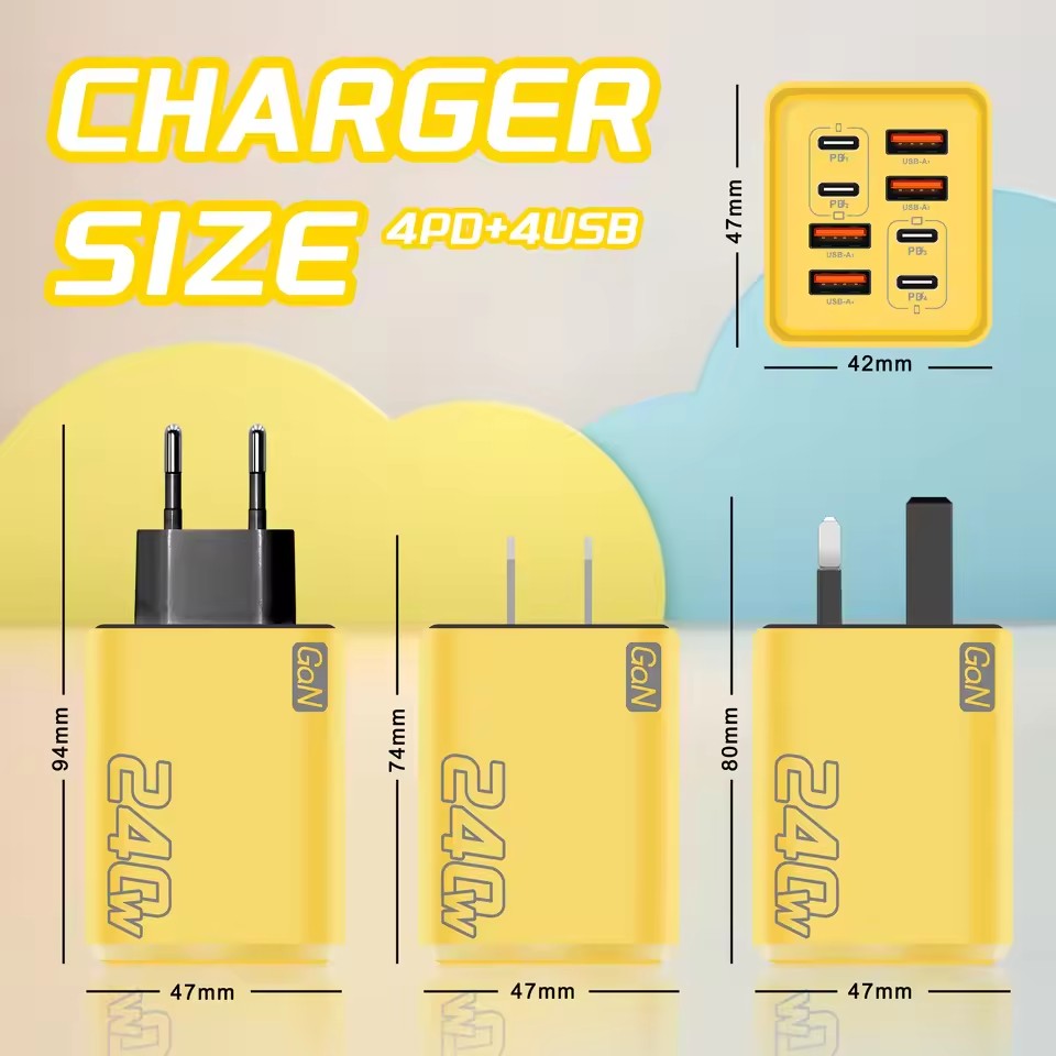 8 in 1 GaN USB C 데스크탑 충전기 240W - Phone Accessories Supplier 리뷰 및 가격