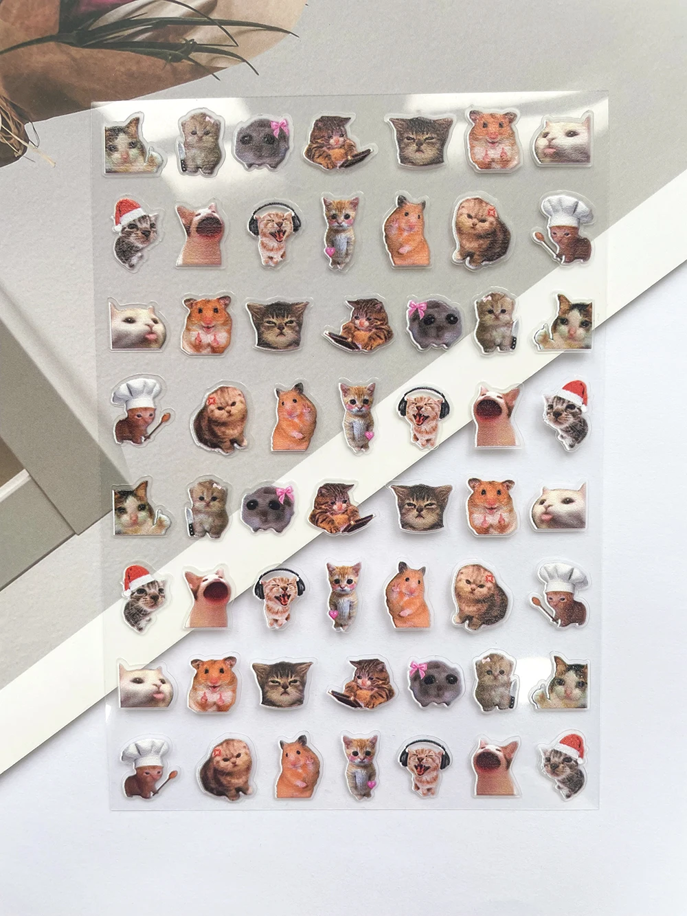 미니 Pvc 재미 있은 고양이 포스터 상품 스티커 네일 - Phone Accessories Pouch 리뷰 및 가격