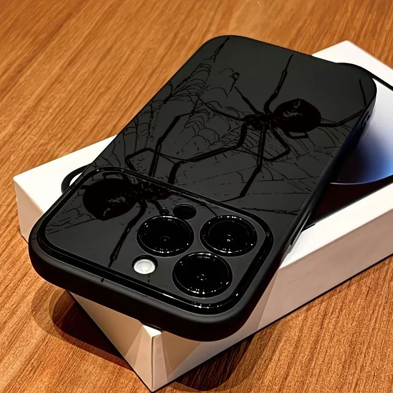 멋진 블랙 스파이더 패턴 아이폰 11 12 13 14  - X Phone Accessories 리뷰 및 가격