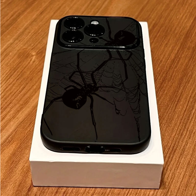 멋진 블랙 스파이더 패턴 아이폰 11 12 13 14  - X Phone Accessories 리뷰 및 가격